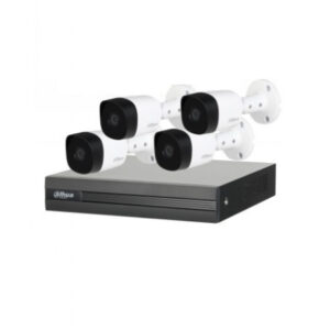 DAHUA KIT DE VIGILANCIA DH-XVR1A04 DE 4 CÁMARAS BULLET COOPER B1A11 720P Y 4 CANALES, CON GRABADORA - NO INCLUYE EL DISCO DURO